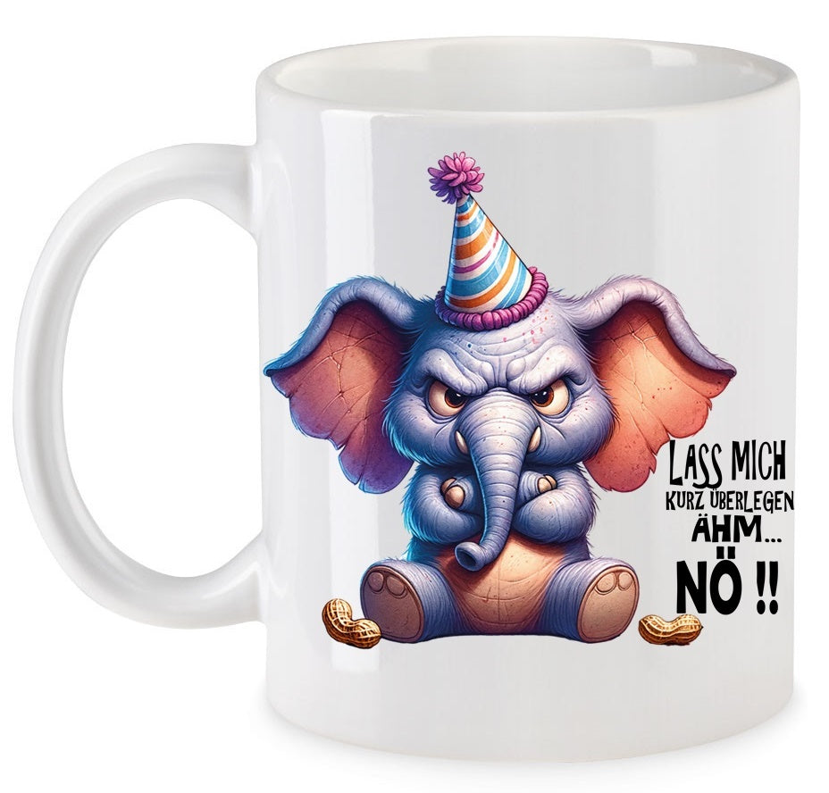 Ähm... NÖ !! Elobart der Elefant Tasse Keramik Motiv: TBHN